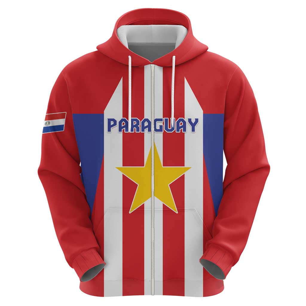 Custom Paraguay Star Football Hoodie Go Albirroja LT05