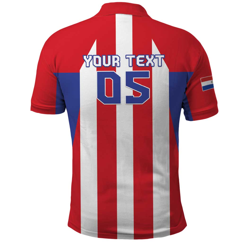 Custom Paraguay Star Football Polo Shirt Go Albirroja LT05