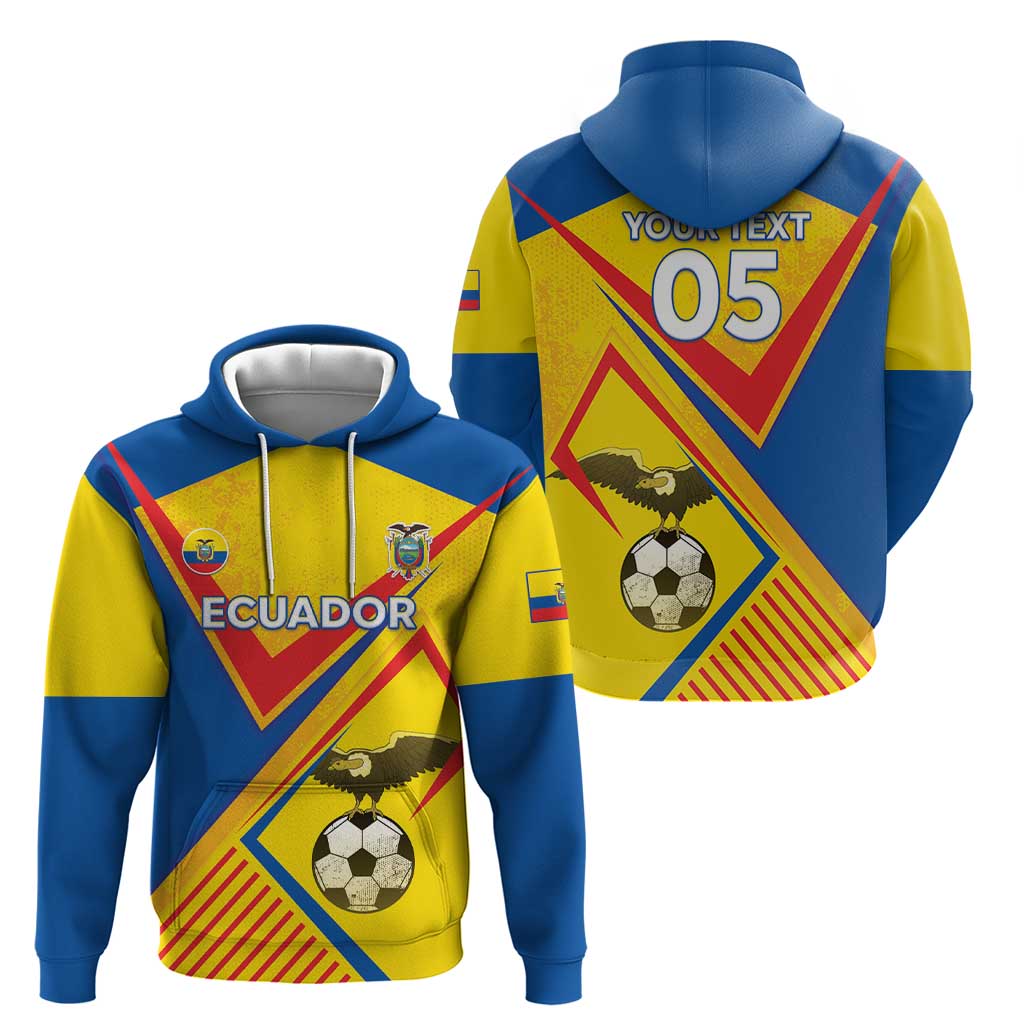 Custom Ecuador Football Hoodie La Tricolor Sporty Style LT05