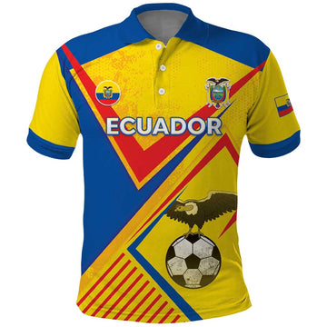Custom Ecuador Football Polo Shirt La Tricolor Sporty Style LT05
