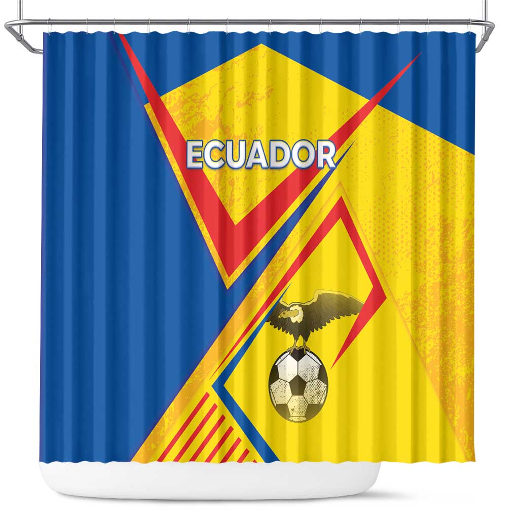 Ecuador Football Shower Curtain La Tricolor Sporty Style LT05