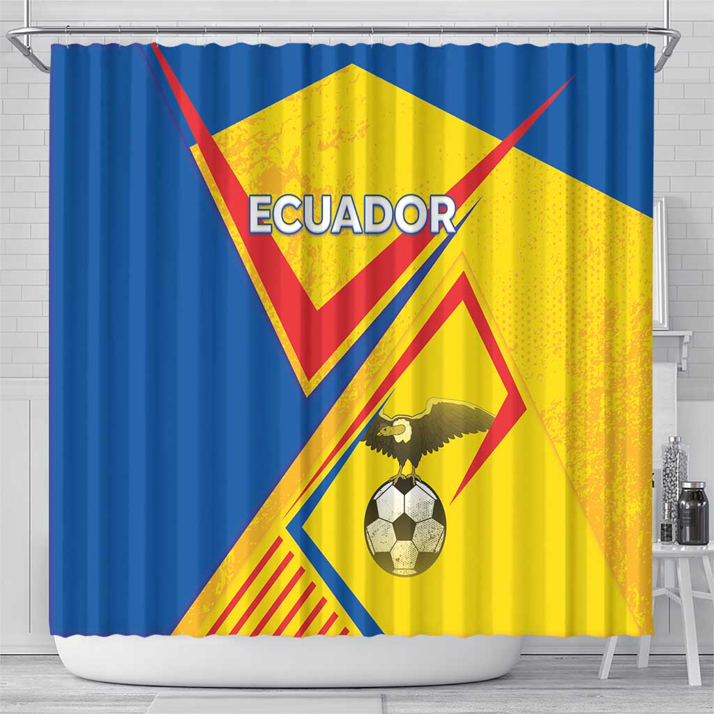 Ecuador Football Shower Curtain La Tricolor Sporty Style LT05