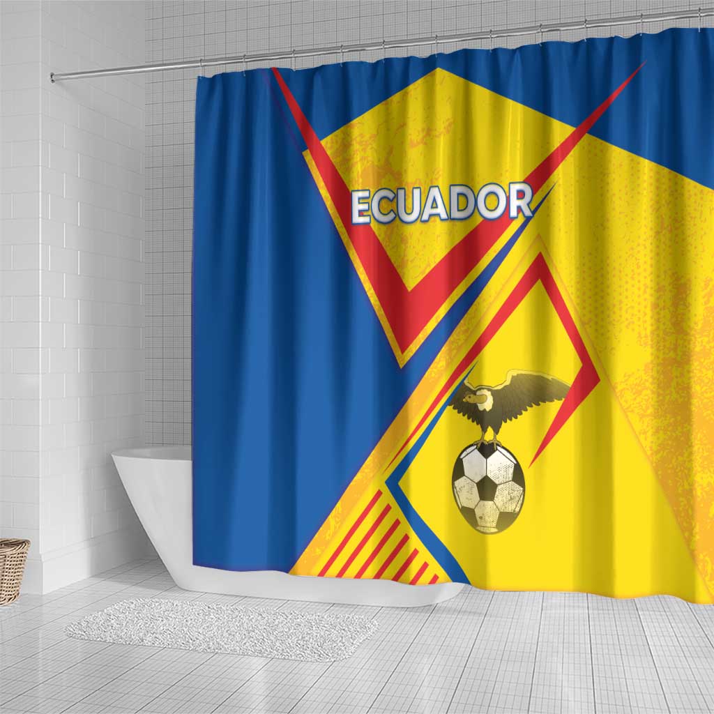 Ecuador Football Shower Curtain La Tricolor Sporty Style LT05