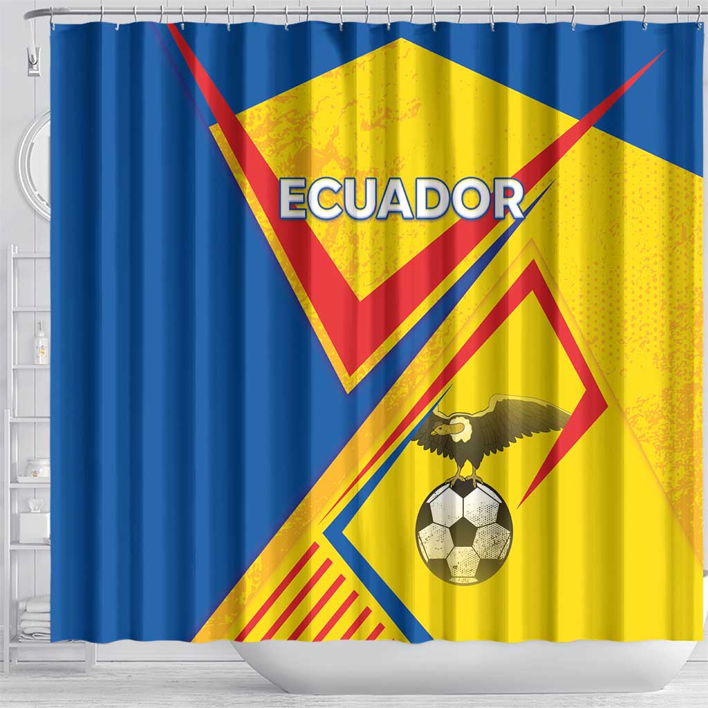 Ecuador Football Shower Curtain La Tricolor Sporty Style LT05
