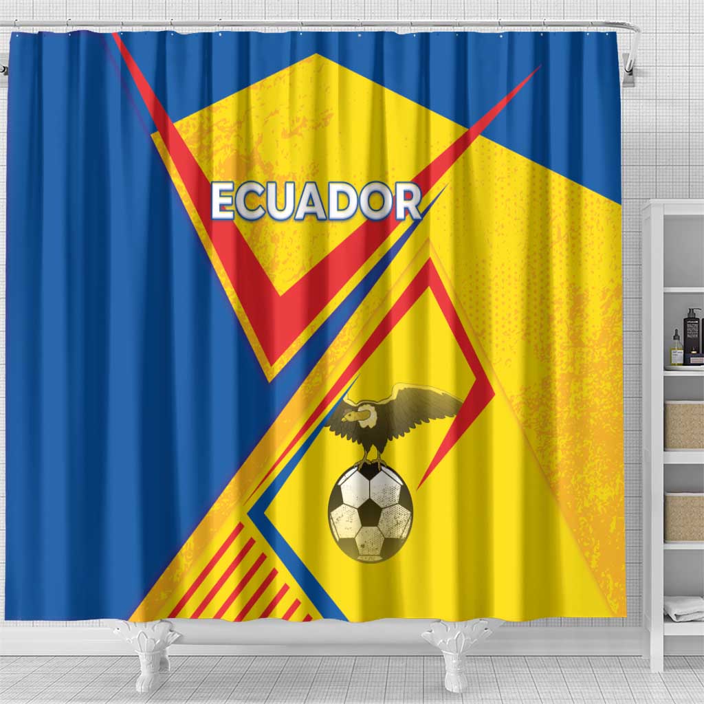Ecuador Football Shower Curtain La Tricolor Sporty Style LT05