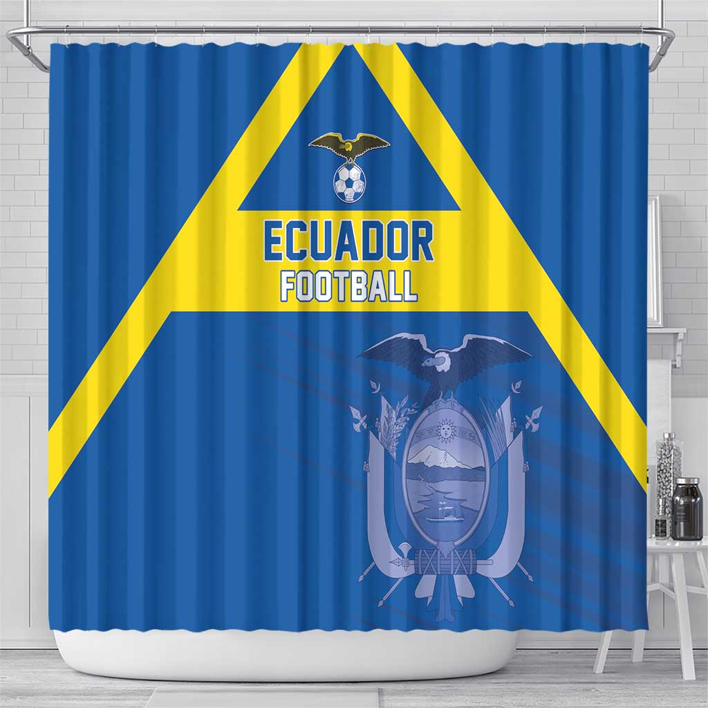 Ecuador Football Shower Curtain Go Champions LT05