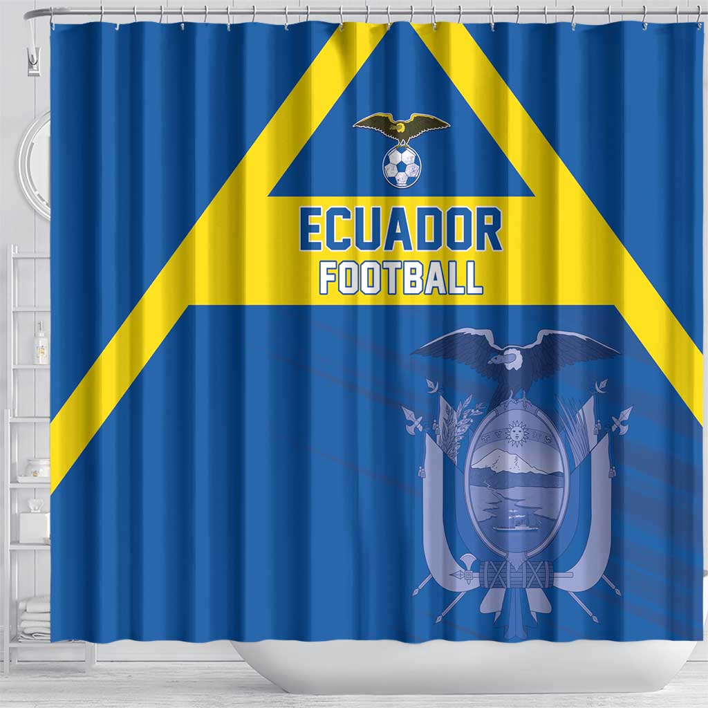 Ecuador Football Shower Curtain Go Champions LT05