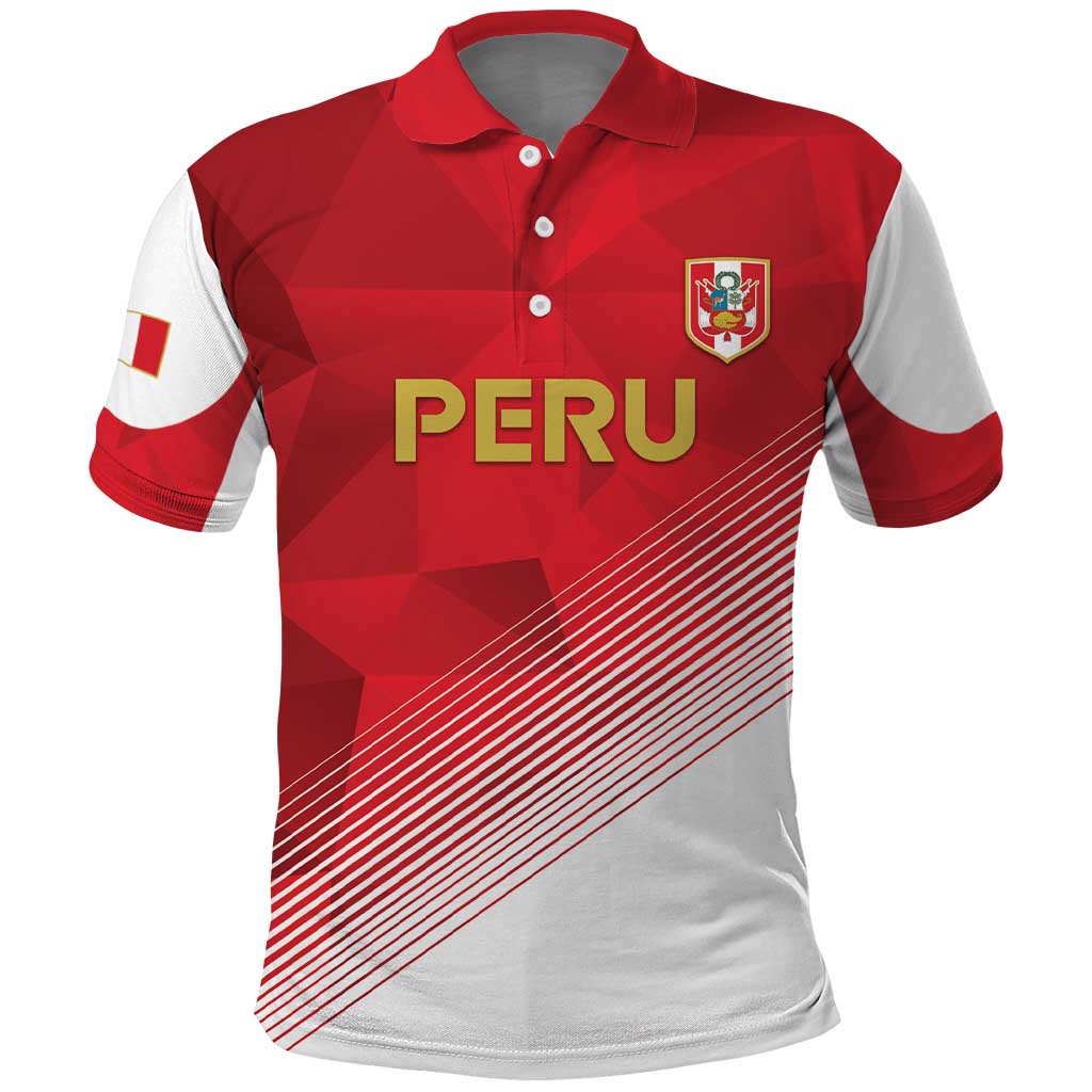 Custom Peru Football Polo Shirt Sporty Style LT05