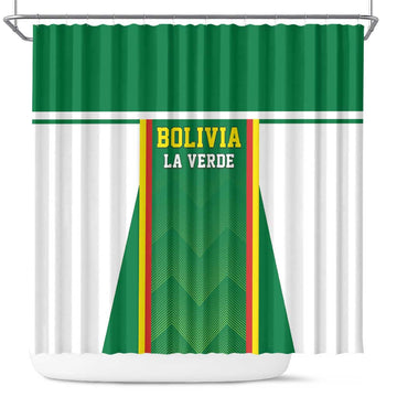 Bolivia Football Shower Curtain Go Champions La Verde Green Version LT05