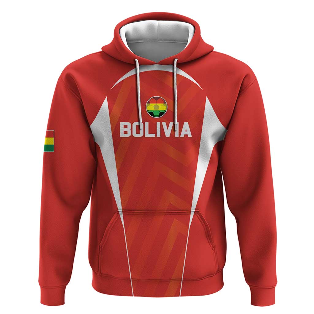 Custom Bolivia Football Hoodie Go Champions La Verde Red Version LT05