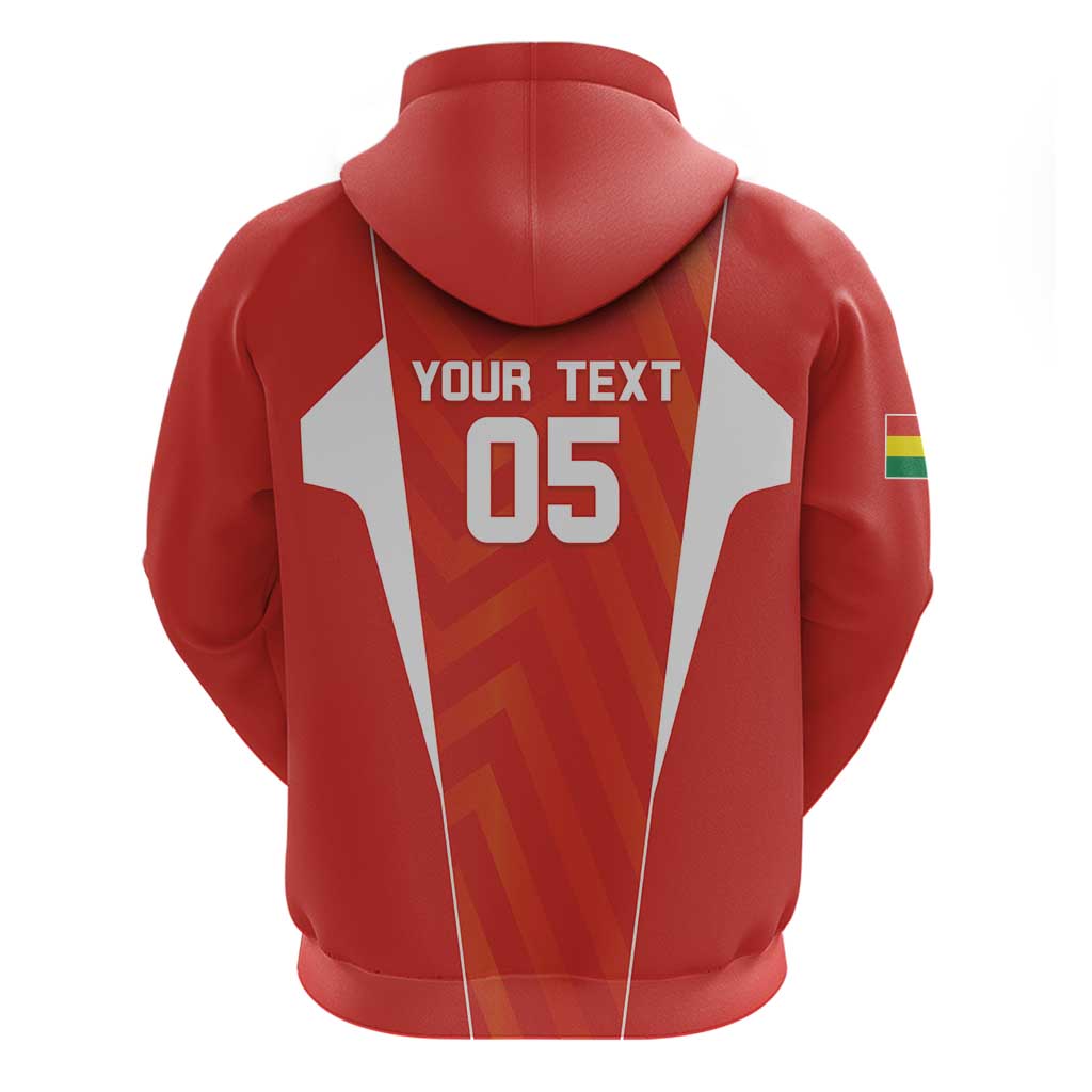 Custom Bolivia Football Hoodie Go Champions La Verde Red Version LT05