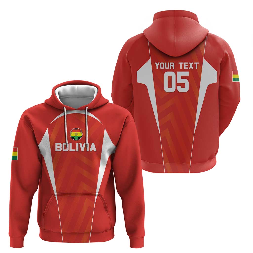 Custom Bolivia Football Hoodie Go Champions La Verde Red Version LT05
