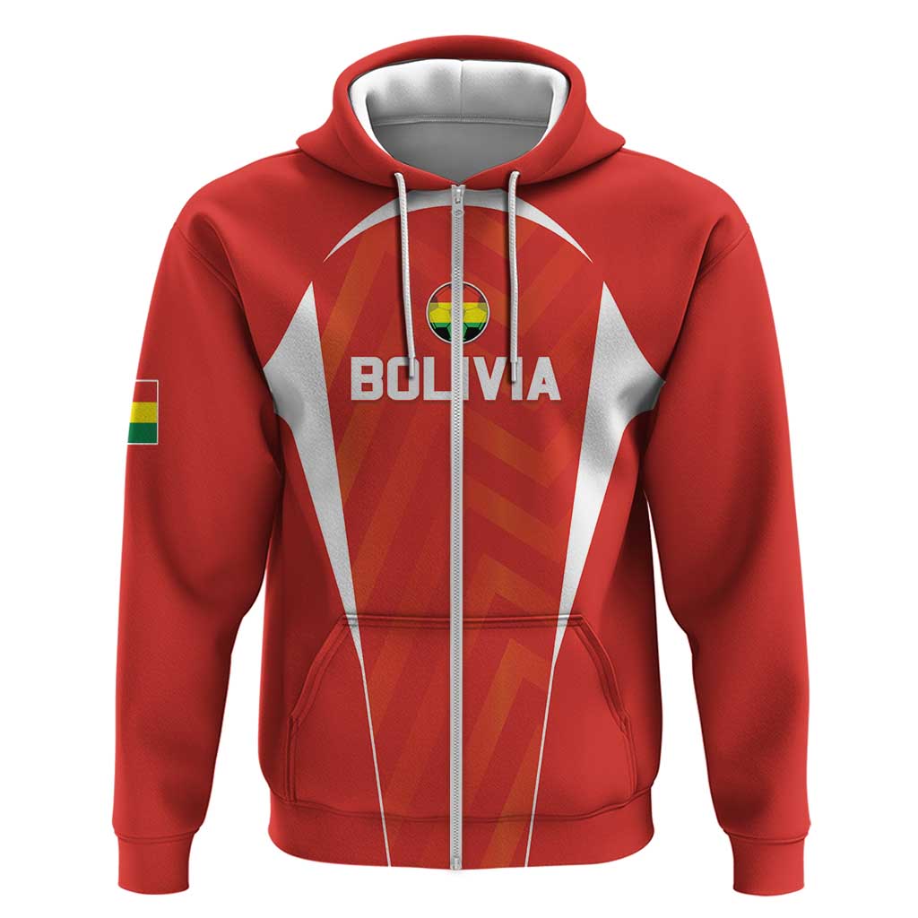 Custom Bolivia Football Hoodie Go Champions La Verde Red Version LT05