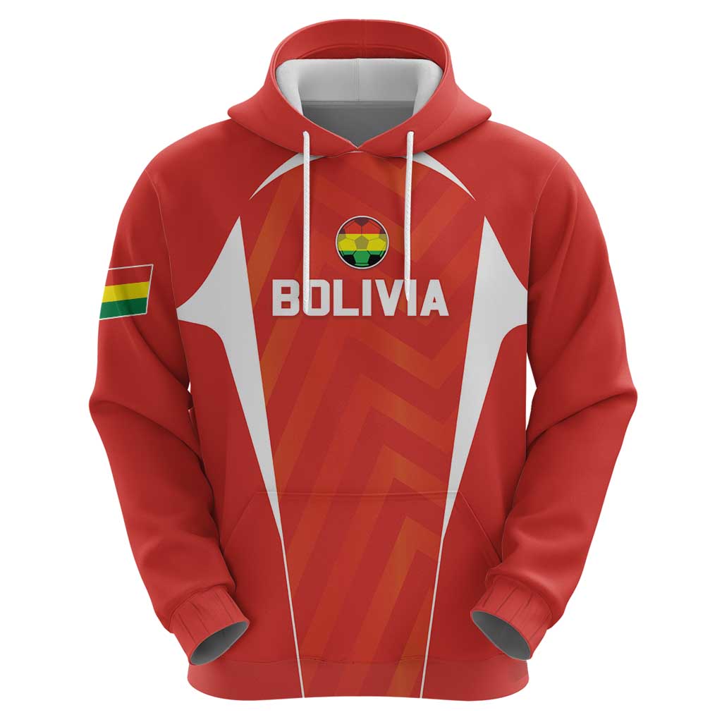 Custom Bolivia Football Hoodie Go Champions La Verde Red Version LT05