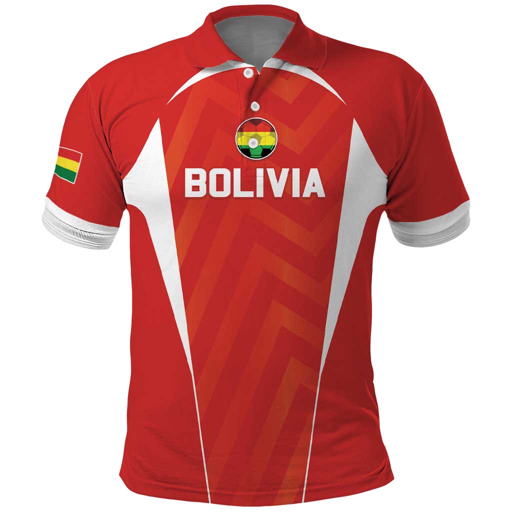 Custom Bolivia Football Polo Shirt Go Champions La Verde Red Version LT05