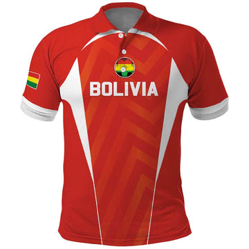 Custom Bolivia Football Polo Shirt Go Champions La Verde Red Version LT05