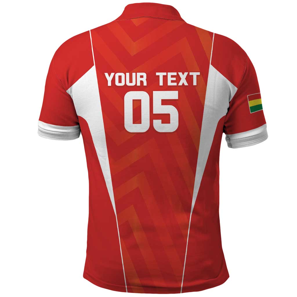 Custom Bolivia Football Polo Shirt Go Champions La Verde Red Version LT05