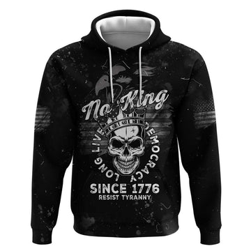 No Kings In America Hoodie Resist Tyranny LT05