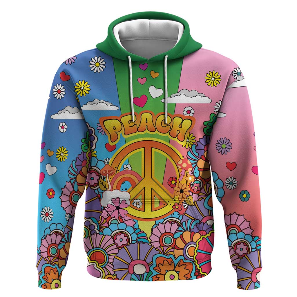 Hippie Peace Love Hoodie Colorful Style LT05