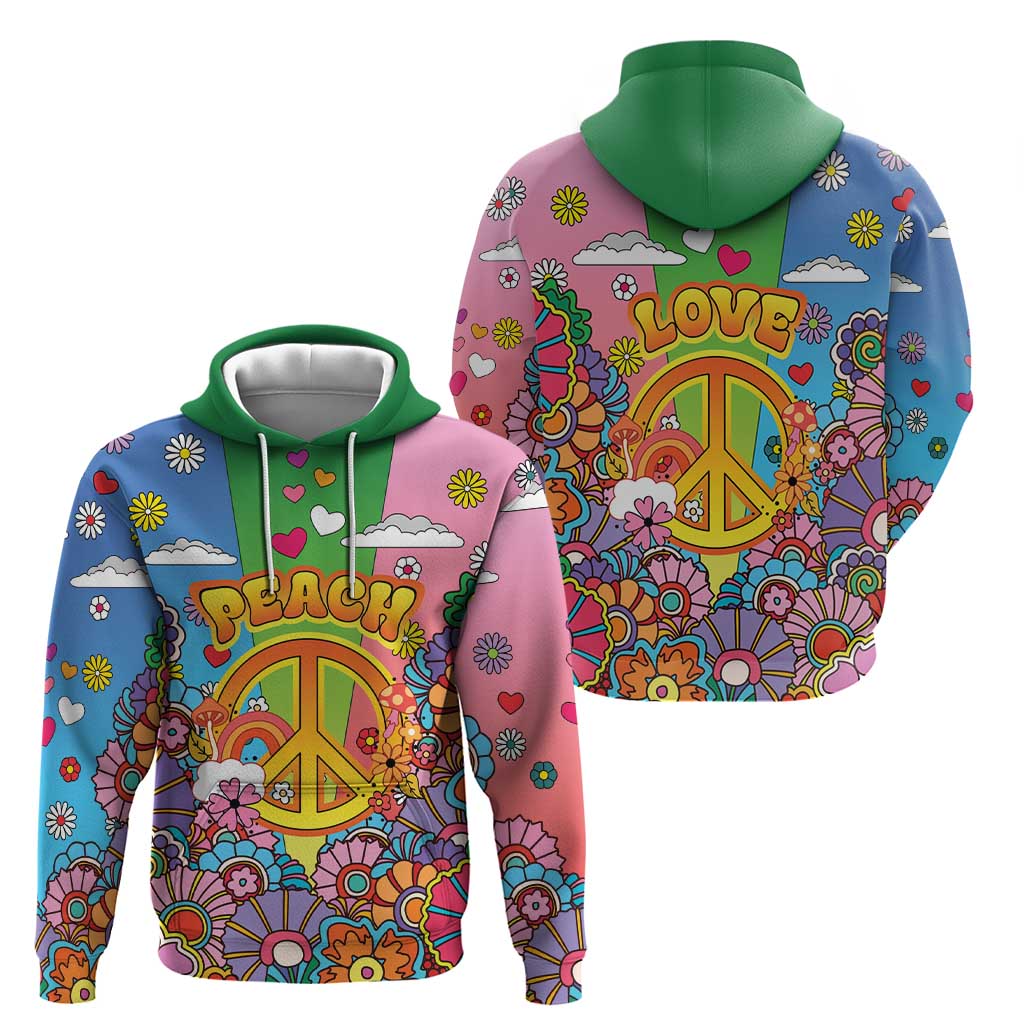 Hippie Peace Love Hoodie Colorful Style LT05
