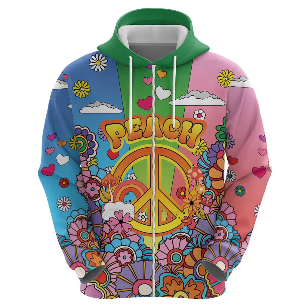 Hippie Peace Love Hoodie Colorful Style LT05