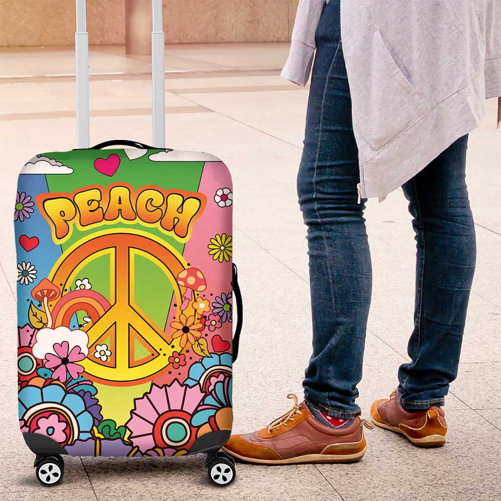 Hippie Peace Love Luggage Cover Colorful Style LT05