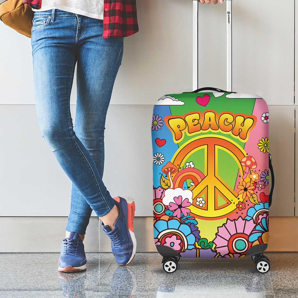 Hippie Peace Love Luggage Cover Colorful Style LT05
