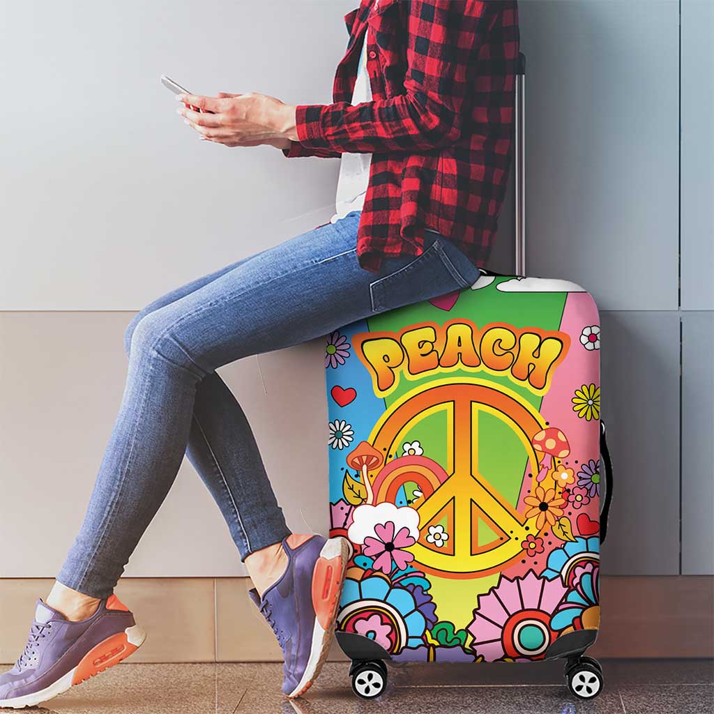 Hippie Peace Love Luggage Cover Colorful Style LT05