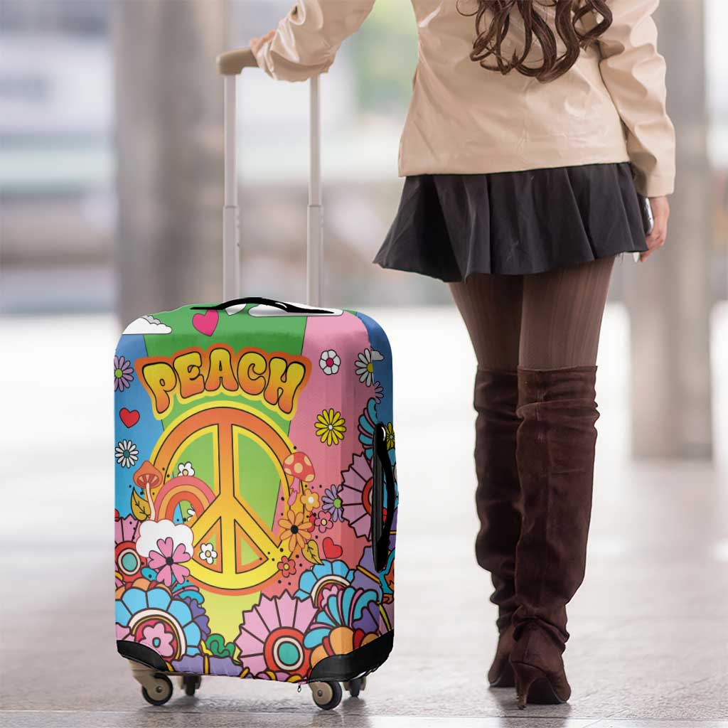 Hippie Peace Love Luggage Cover Colorful Style LT05