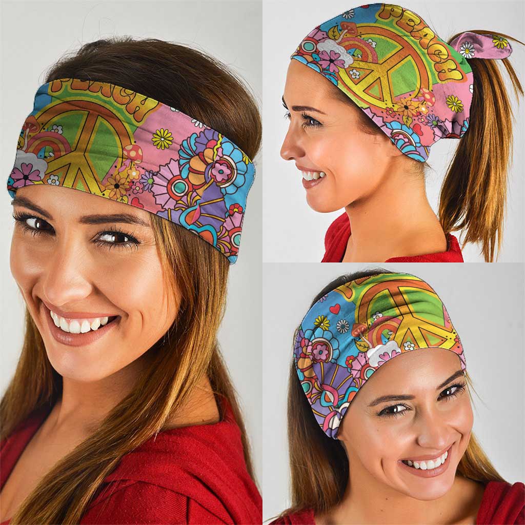 Hippie Peace Love Neck Gaiter Colorful Style LT05