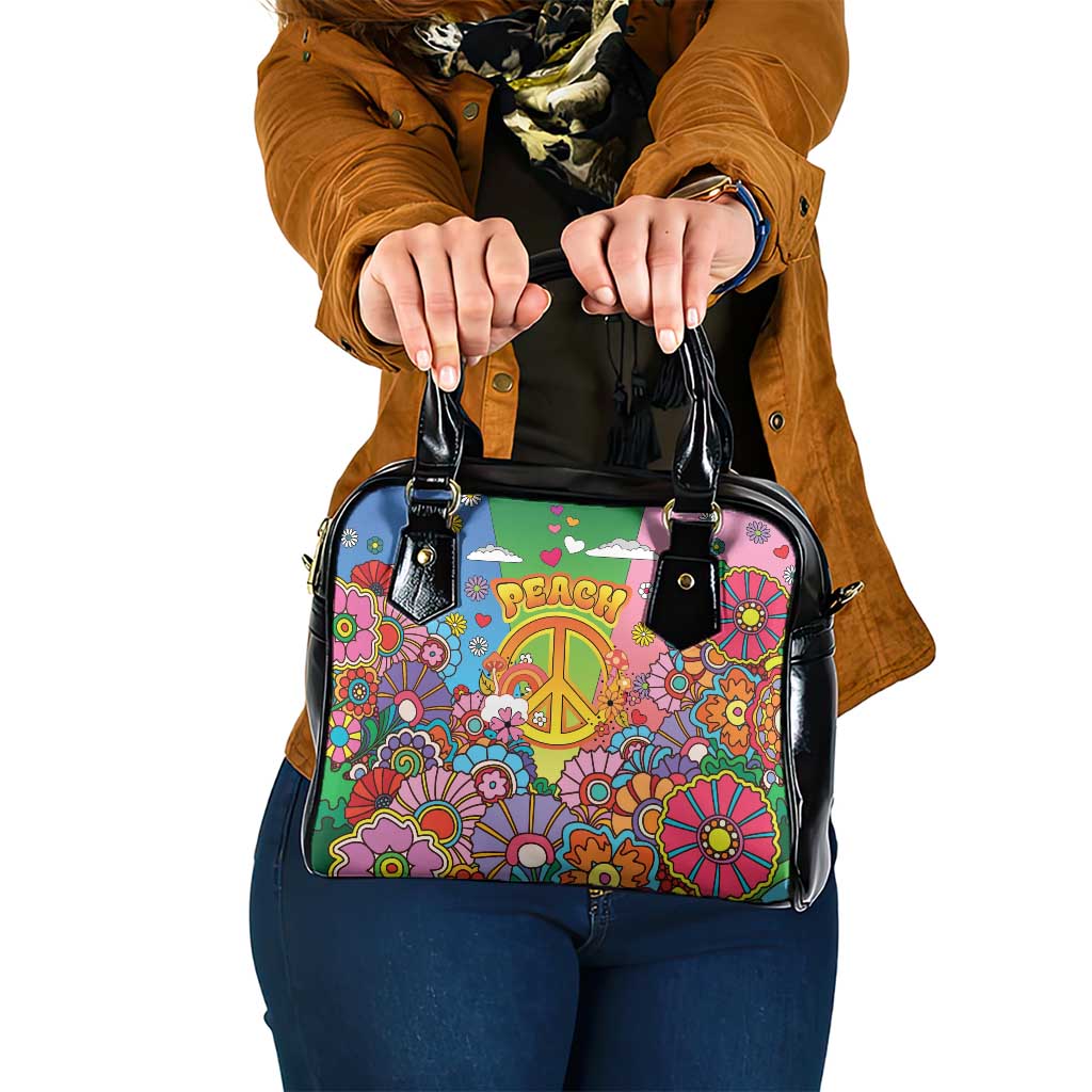 Hippie Peace Love Shoulder Handbag Colorful Style LT05