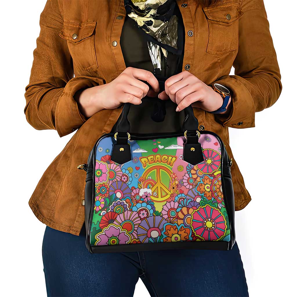Hippie Peace Love Shoulder Handbag Colorful Style LT05