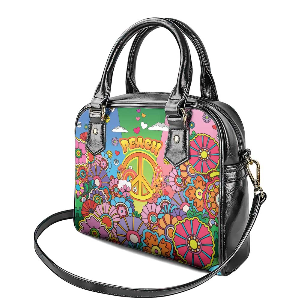 Hippie Peace Love Shoulder Handbag Colorful Style LT05