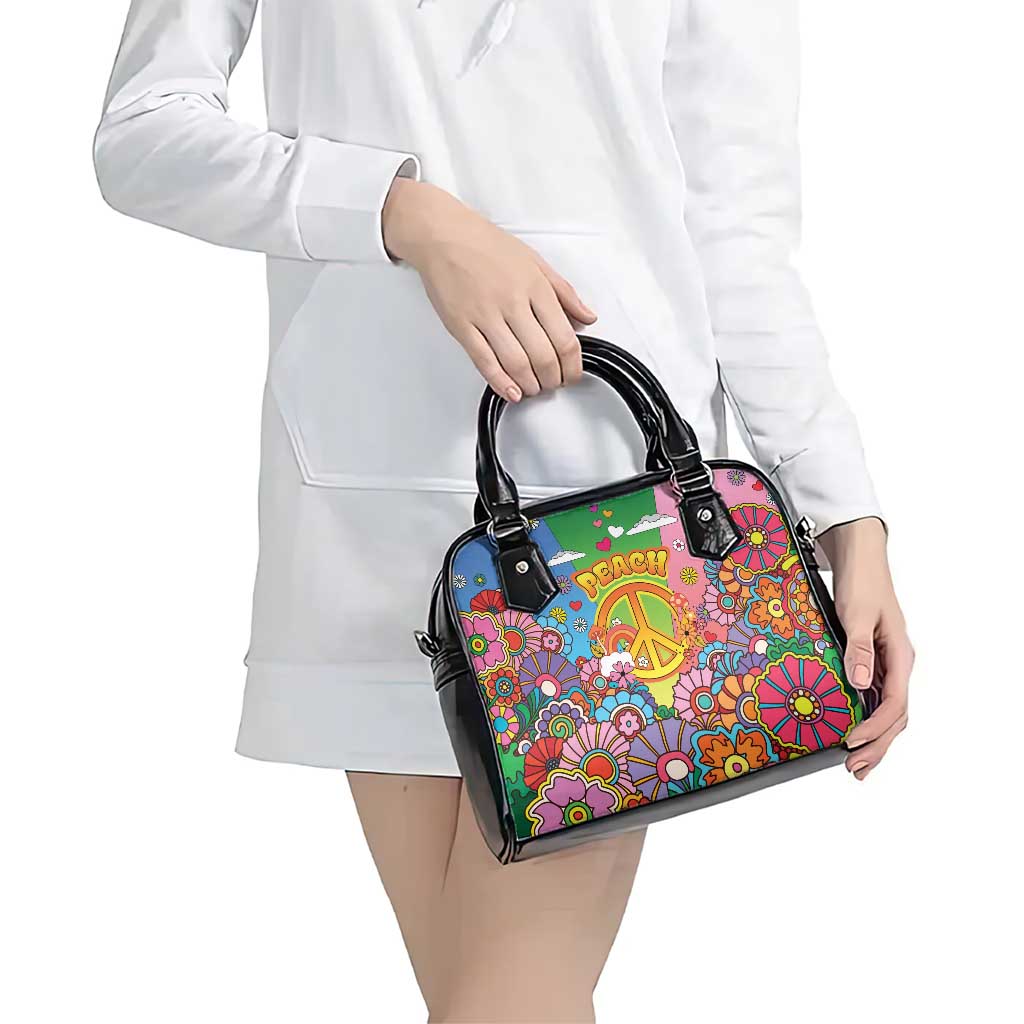 Hippie Peace Love Shoulder Handbag Colorful Style LT05