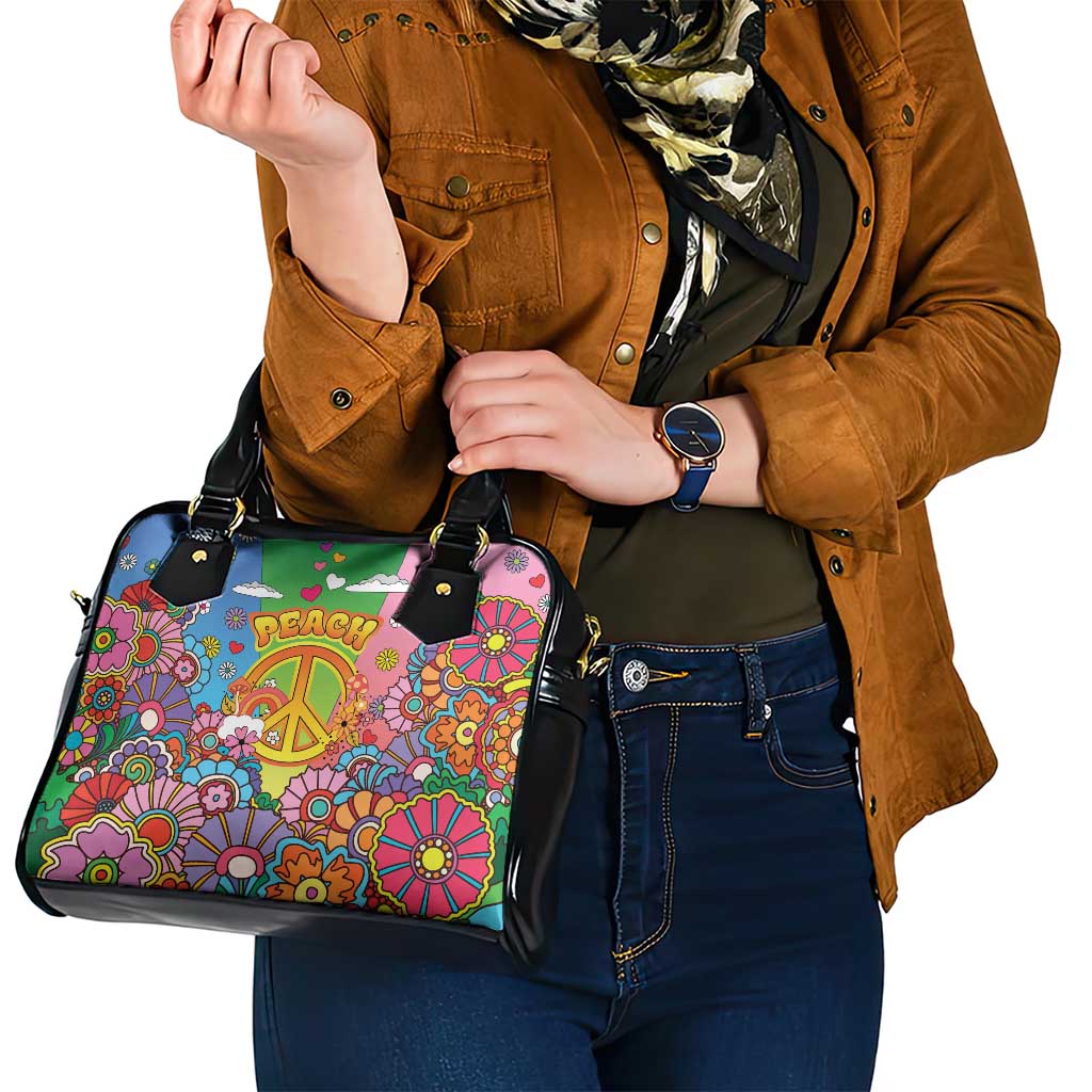 Hippie Peace Love Shoulder Handbag Colorful Style LT05