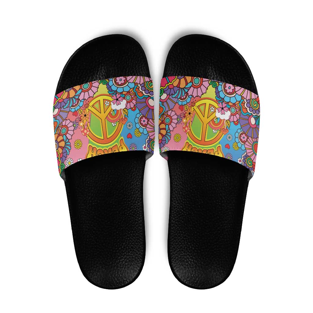 Hippie Peace Love Slide Sandals Colorful Style LT05