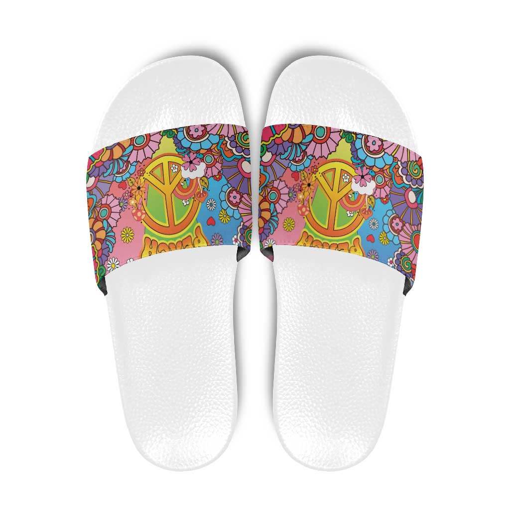 Hippie Peace Love Slide Sandals Colorful Style LT05