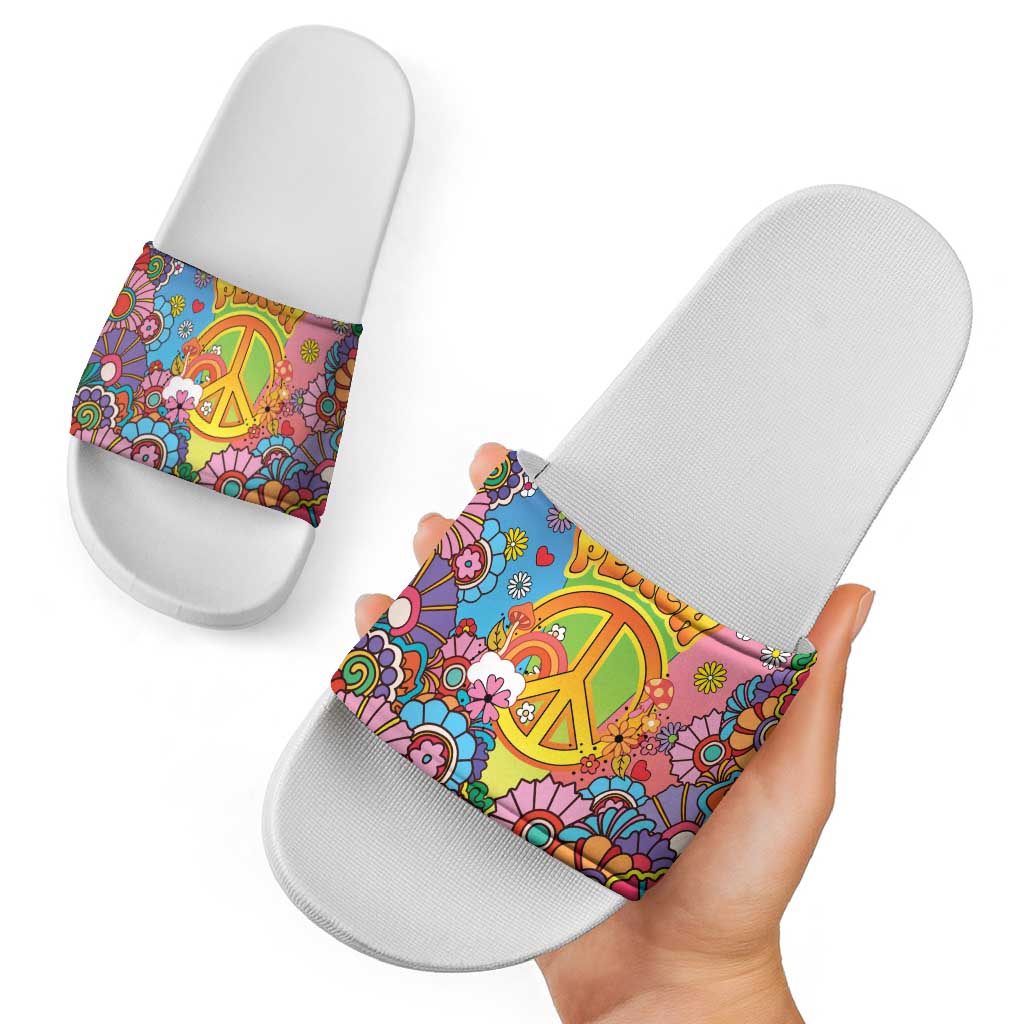 Hippie Peace Love Slide Sandals Colorful Style LT05