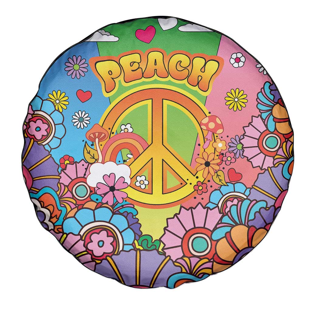Hippie Peace Love Spare Tire Cover Colorful Style LT05