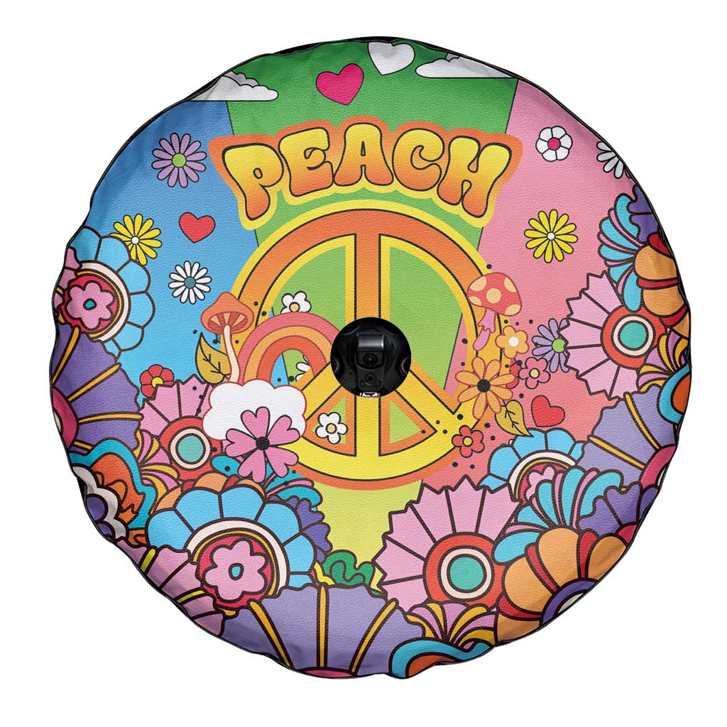 Hippie Peace Love Spare Tire Cover Colorful Style LT05