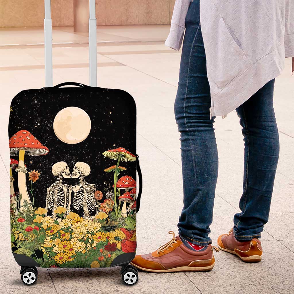 Skeleton Lovers Luggage Cover Hippie Gothic Aesthetic LT05