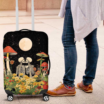 Skeleton Lovers Luggage Cover Hippie Gothic Aesthetic LT05