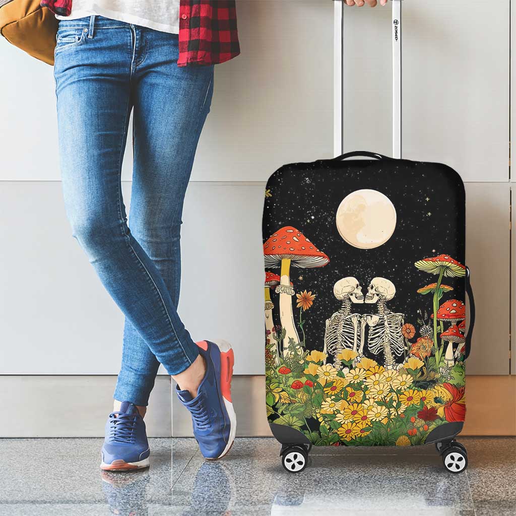 Skeleton Lovers Luggage Cover Hippie Gothic Aesthetic LT05