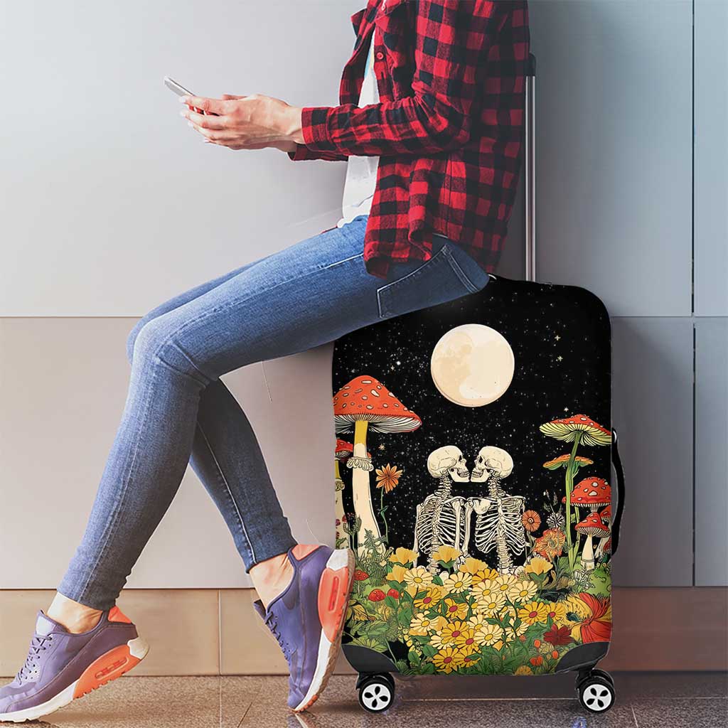 Skeleton Lovers Luggage Cover Hippie Gothic Aesthetic LT05