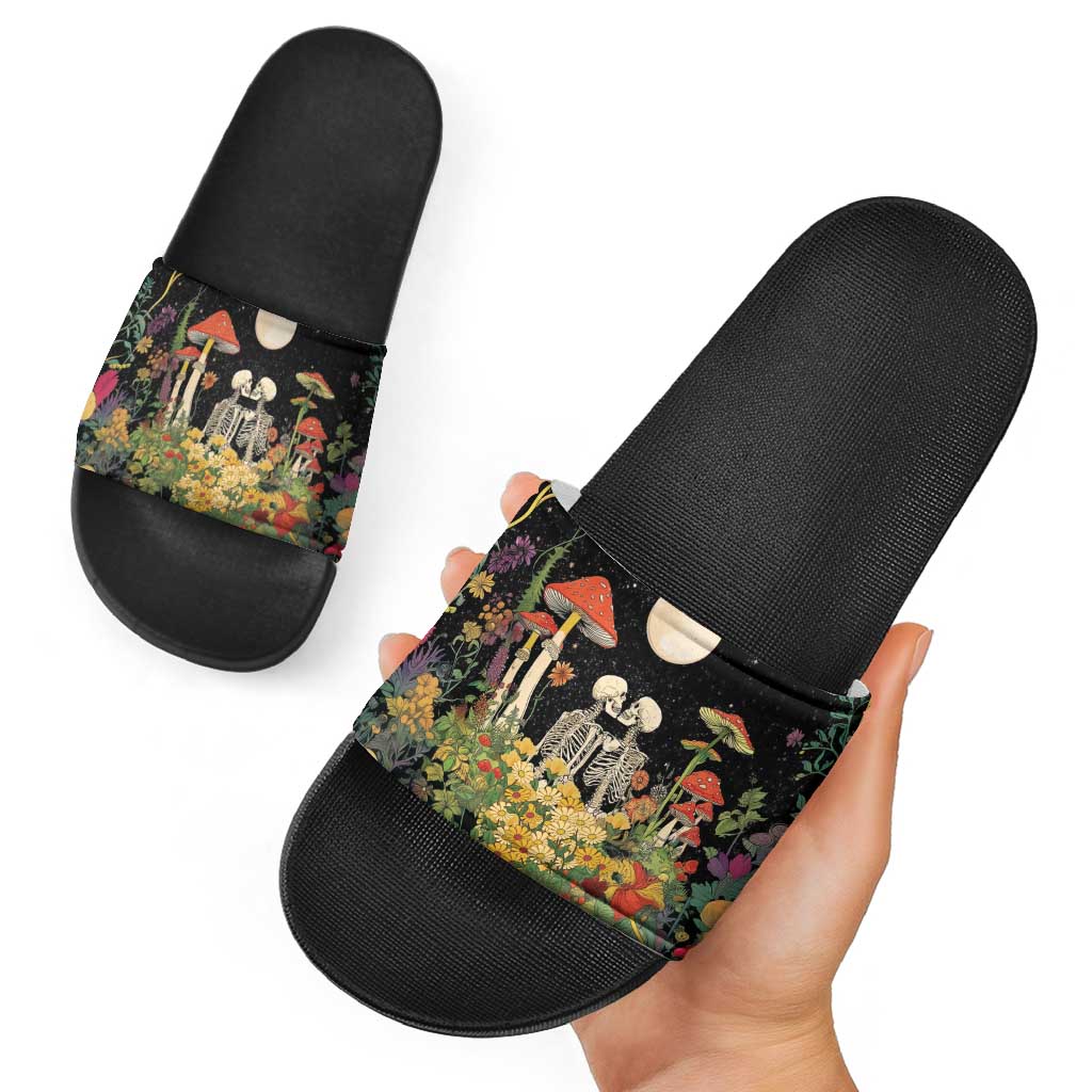 Skeleton Lovers Slide Sandals Hippie Gothic Aesthetic LT05