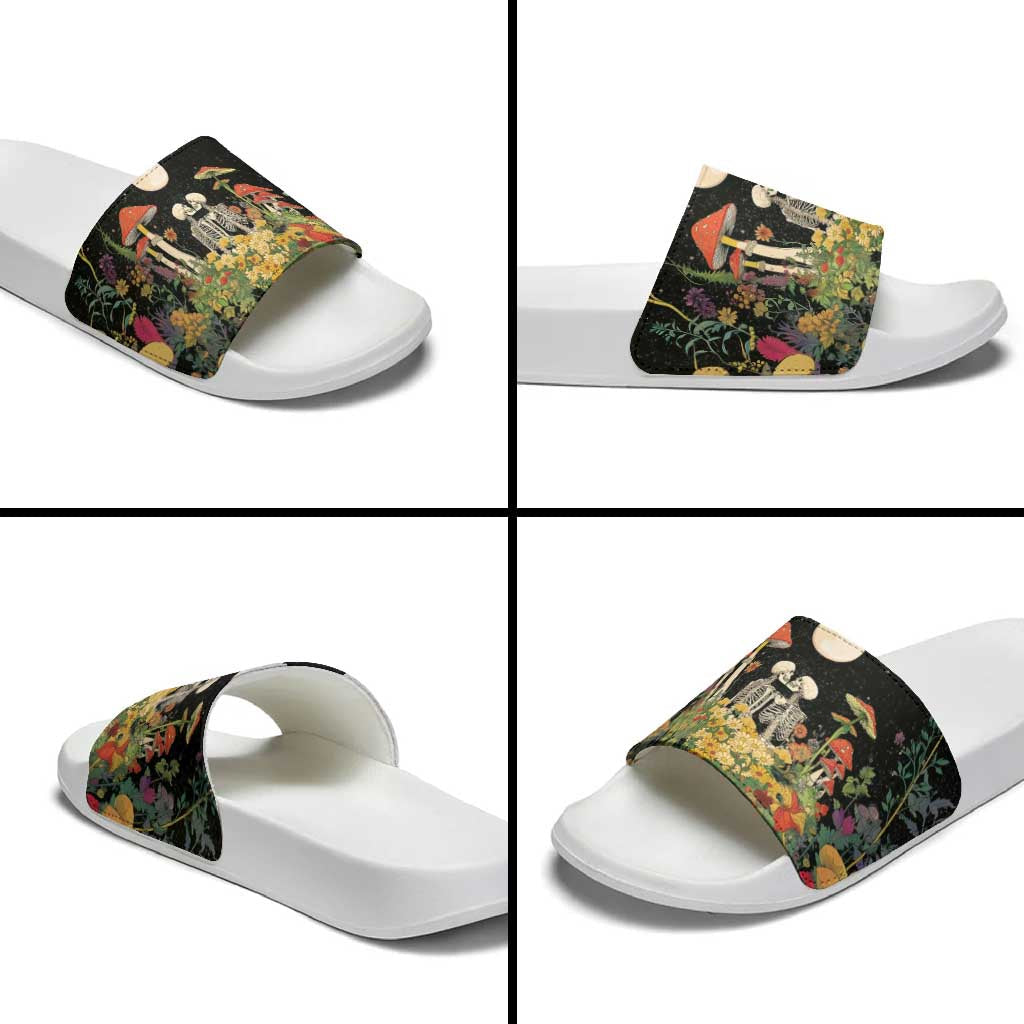 Skeleton Lovers Slide Sandals Hippie Gothic Aesthetic LT05