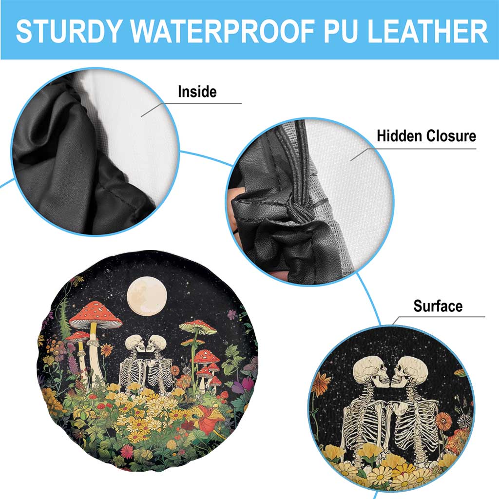 Skeleton Lovers Spare Tire Cover Hippie Gothic Aesthetic LT05