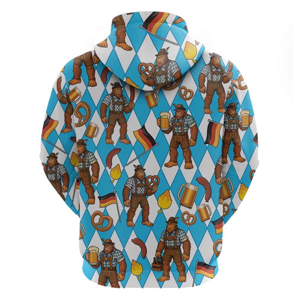 Funny Bigfoot Oktoberfest Hoodie Sasquatch Beer Pretzel Bavarian LT05