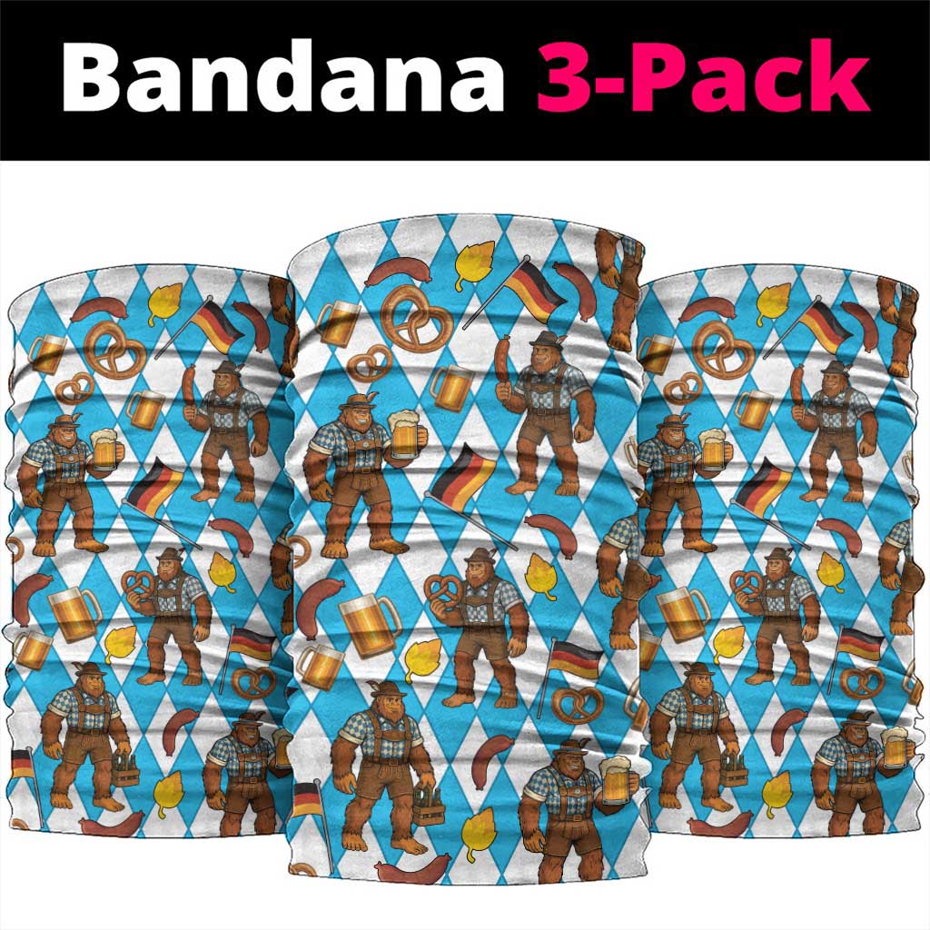 Funny Bigfoot Oktoberfest Neck Gaiter Sasquatch Beer Pretzel Bavarian LT05