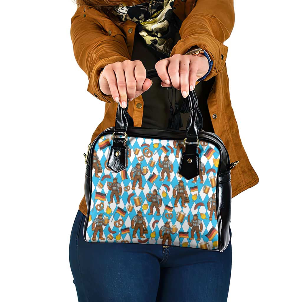Funny Bigfoot Oktoberfest Shoulder Handbag Sasquatch Beer Pretzel Bavarian LT05